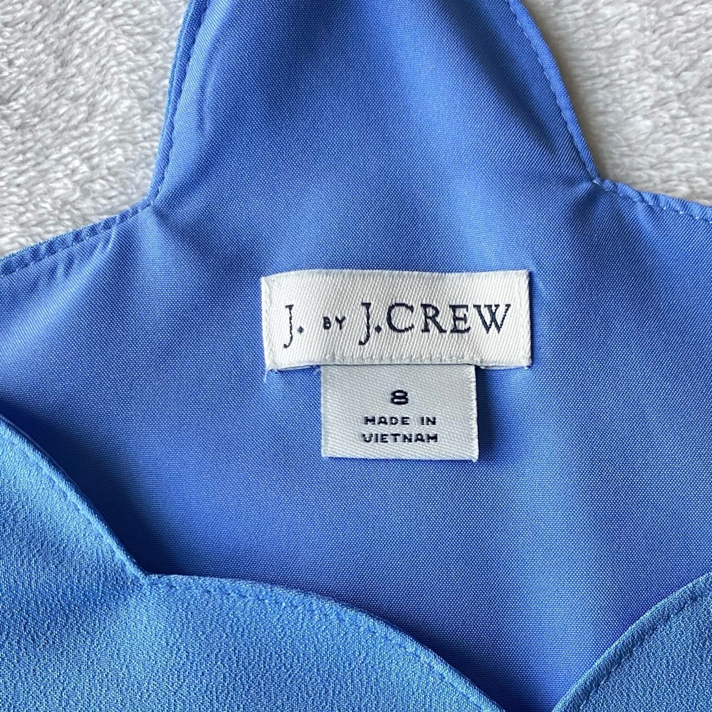 J CREW Scalloped Cami Top - blue sz 8 - Picture 8 of 14